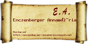 Enczenberger Annamária névjegykártya
